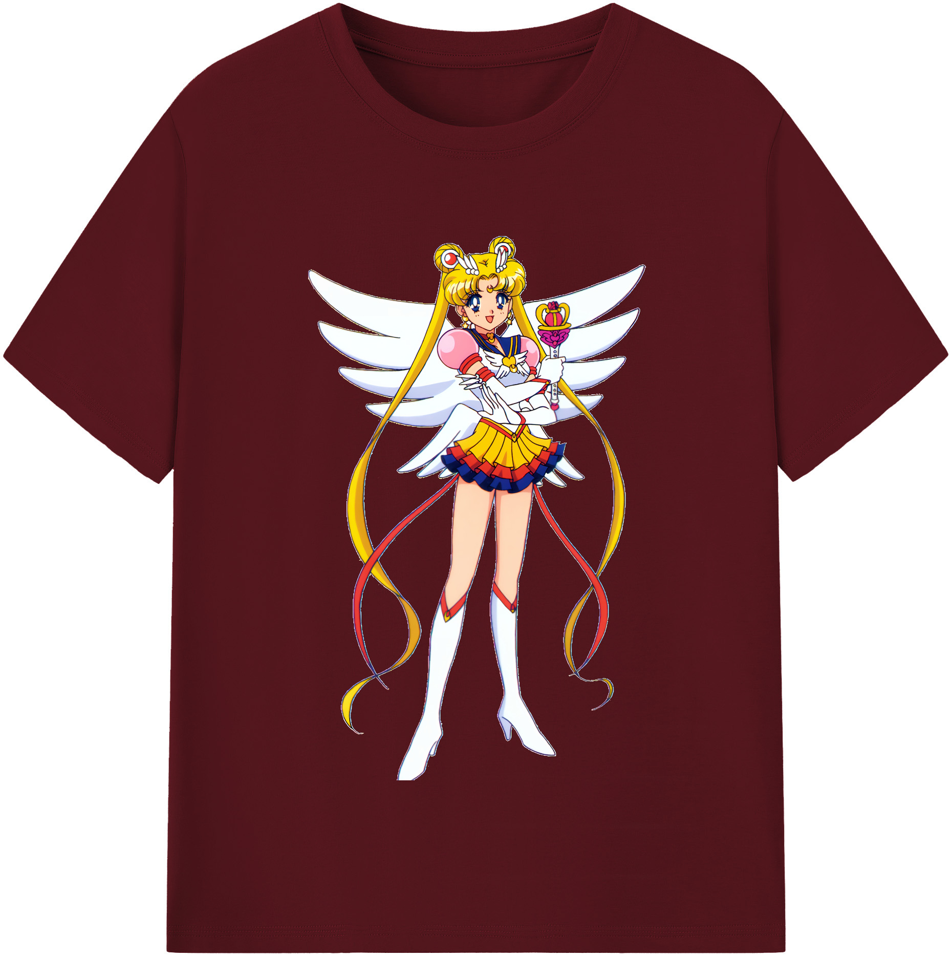 （画像用） 美少女戦士セーラームーン 月野 うさぎ つきの うさぎ Sailor Moon Tsukino Usagi 綿100％半袖Tシャツ（フロントプリント）